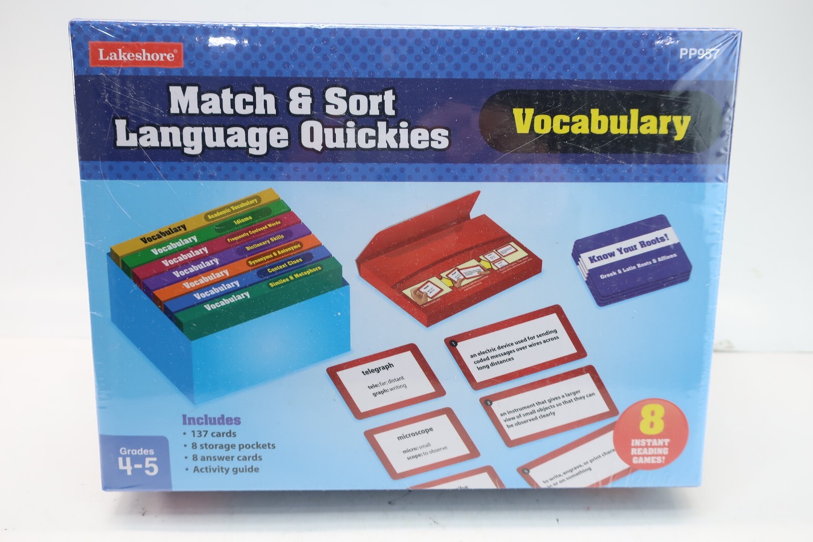 Lakeshore PP957 Match & Sort Language Quickies Vocabulary Cards Games Grades 4-5
