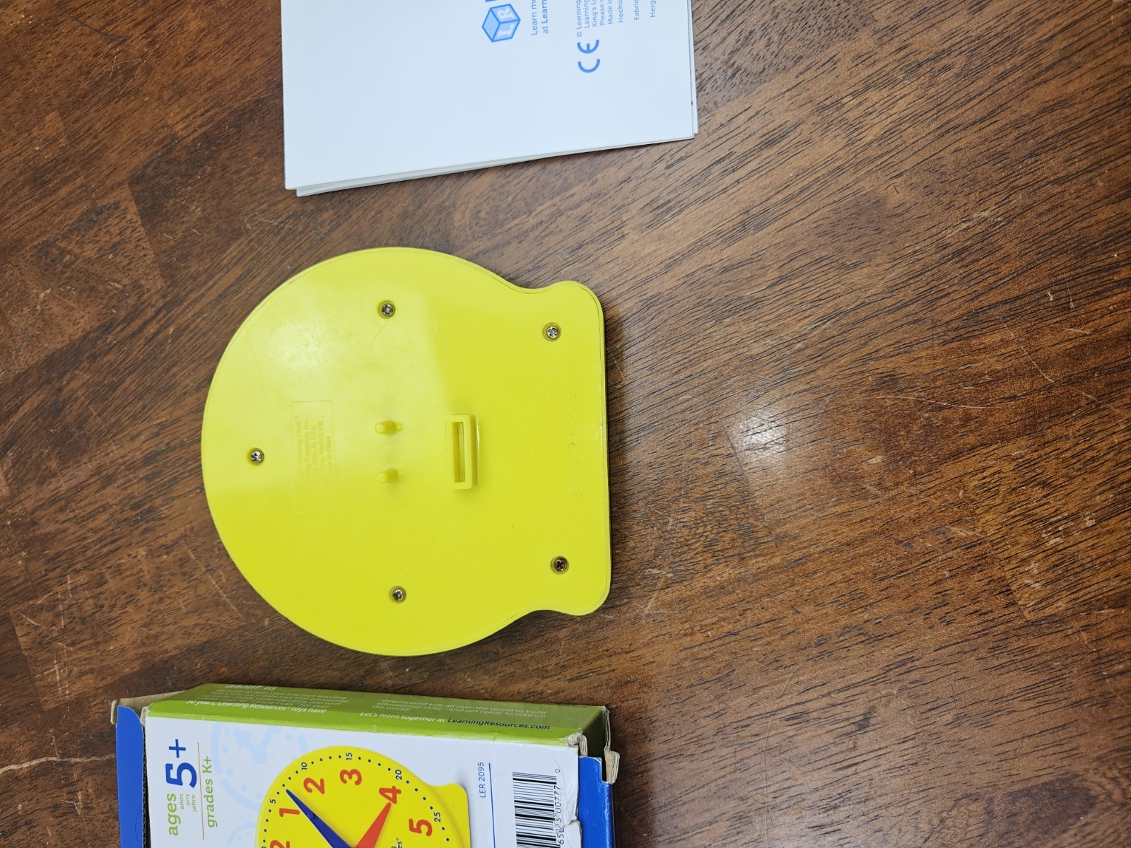 Used Learning Resources Big Time™ 12-Hour Demonstration Clock – Missing Stand
