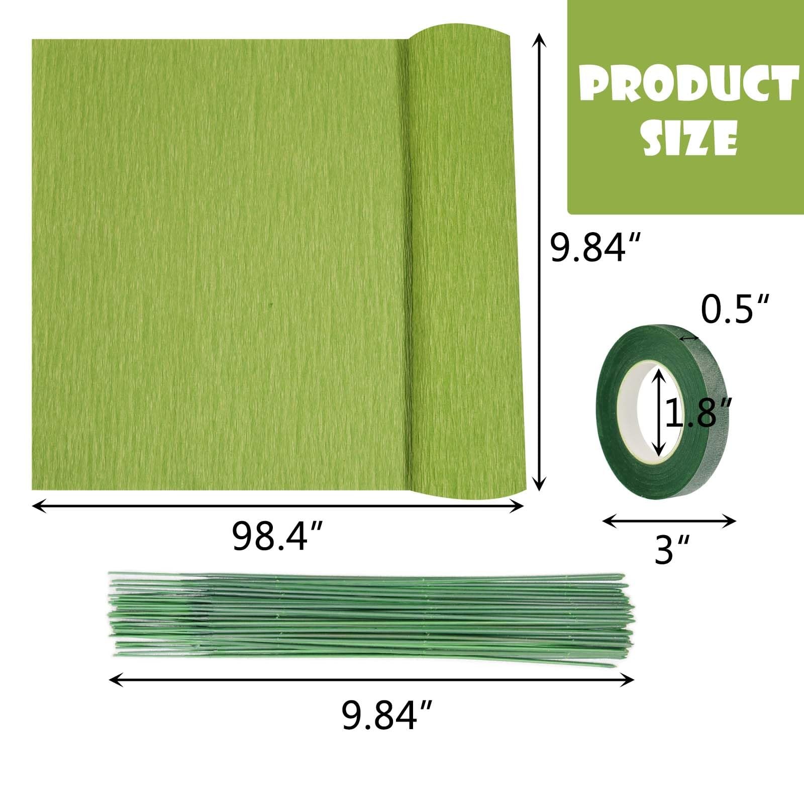 Crepe Paper Flower DIY Kits – green, pink, red, yellow, blue, orange, purple