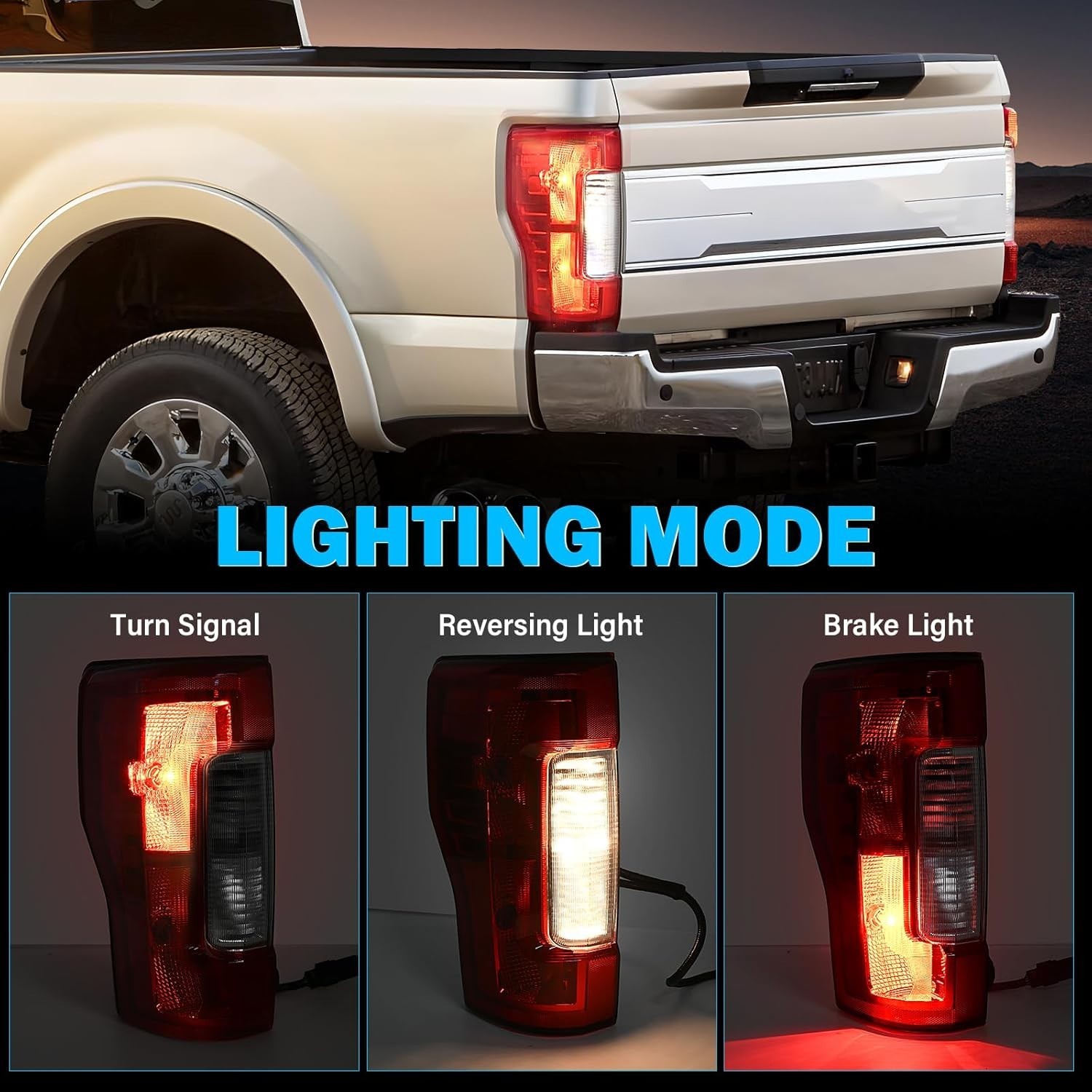 Tail Light Assembly Compatible with 2017 2018 2019 Ford F-250 F-350 Super Dut…