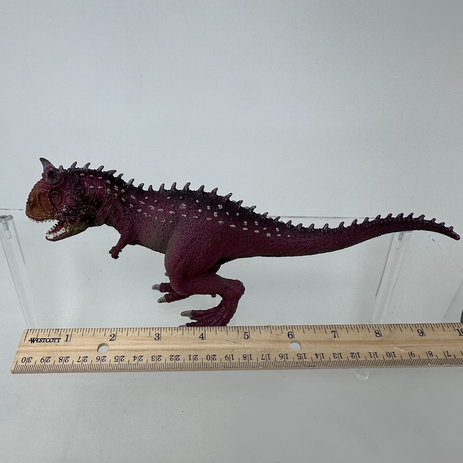 Schleich Carnotaurus Figure Red Prehistoric Dinosaur Animal Figurine 2012 READ