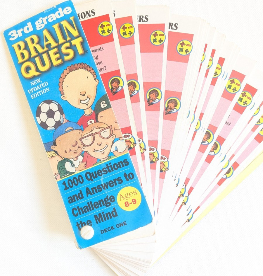 Brain Quest Card Deck Lot 4 Ages 8–9 – Grade 3 Educational Homeschooling Q&A
