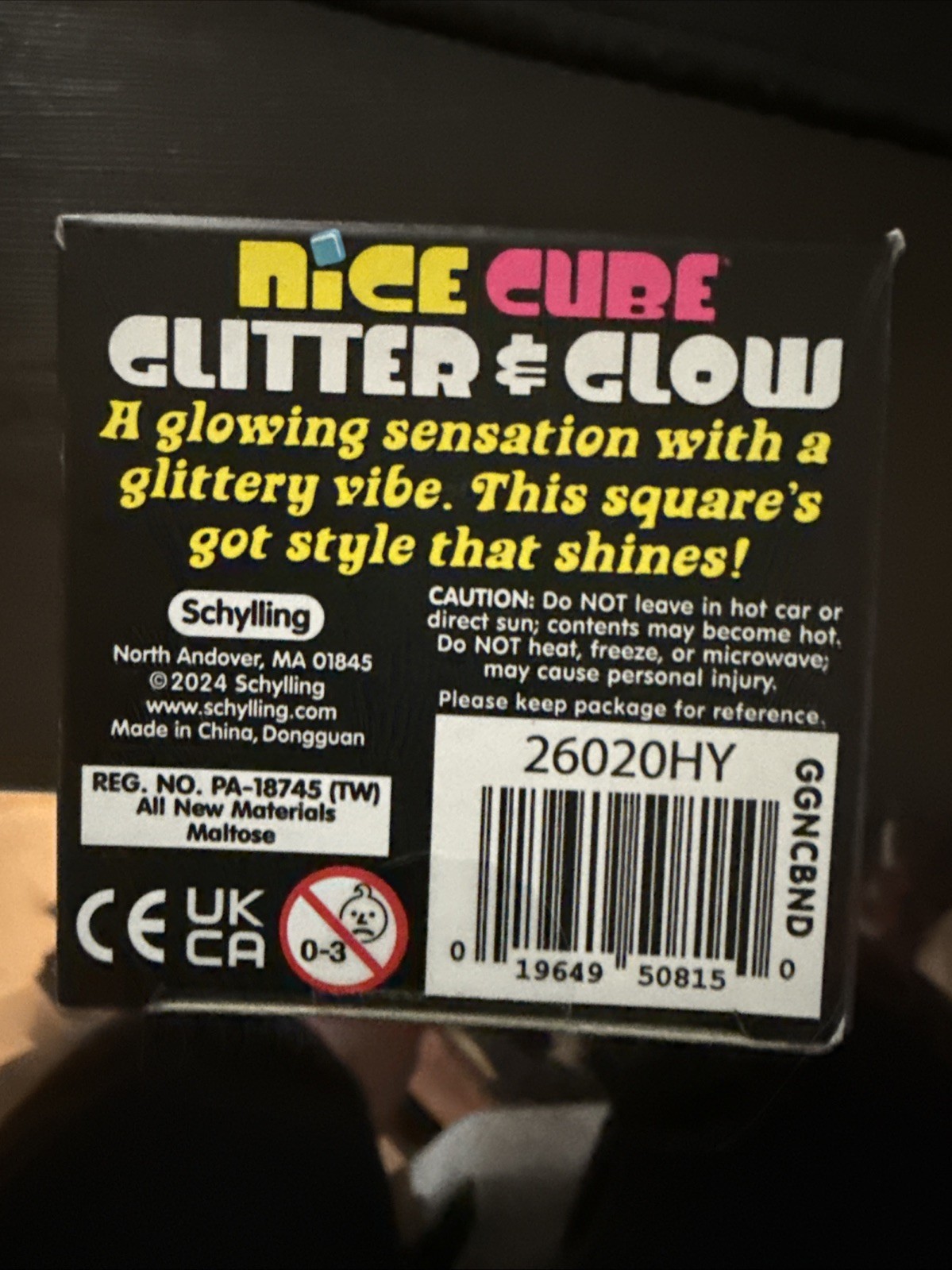 PINK NeeDoh Nice Cube Glitter and Glow, Nee Doh Squishy, Authentic USA Seller