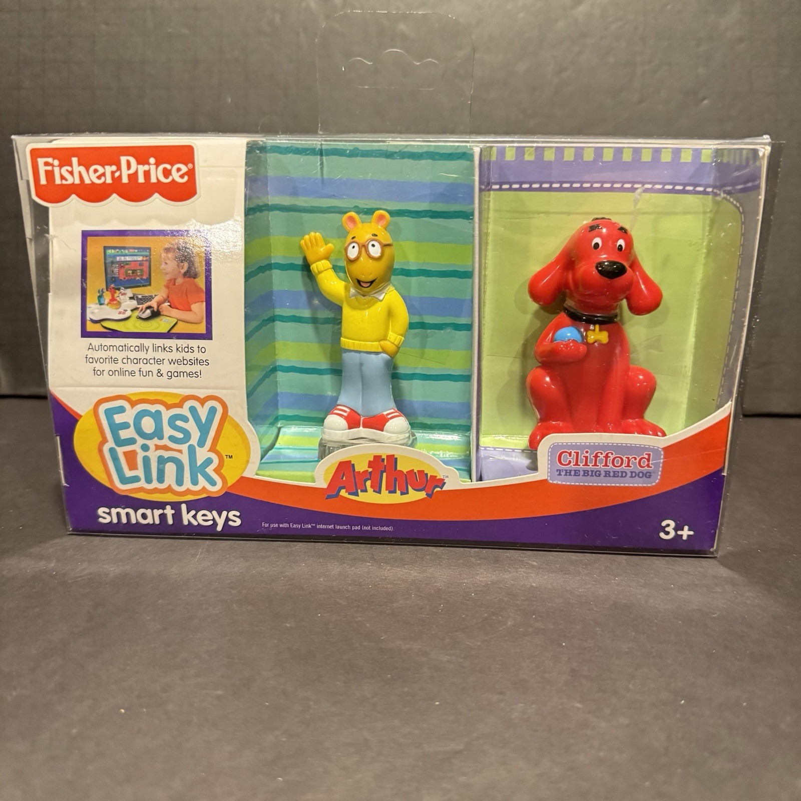 Fisher-Price EASY LINK Arthur/Clifford & Barney/Wiggles Smart Keys New (READ)