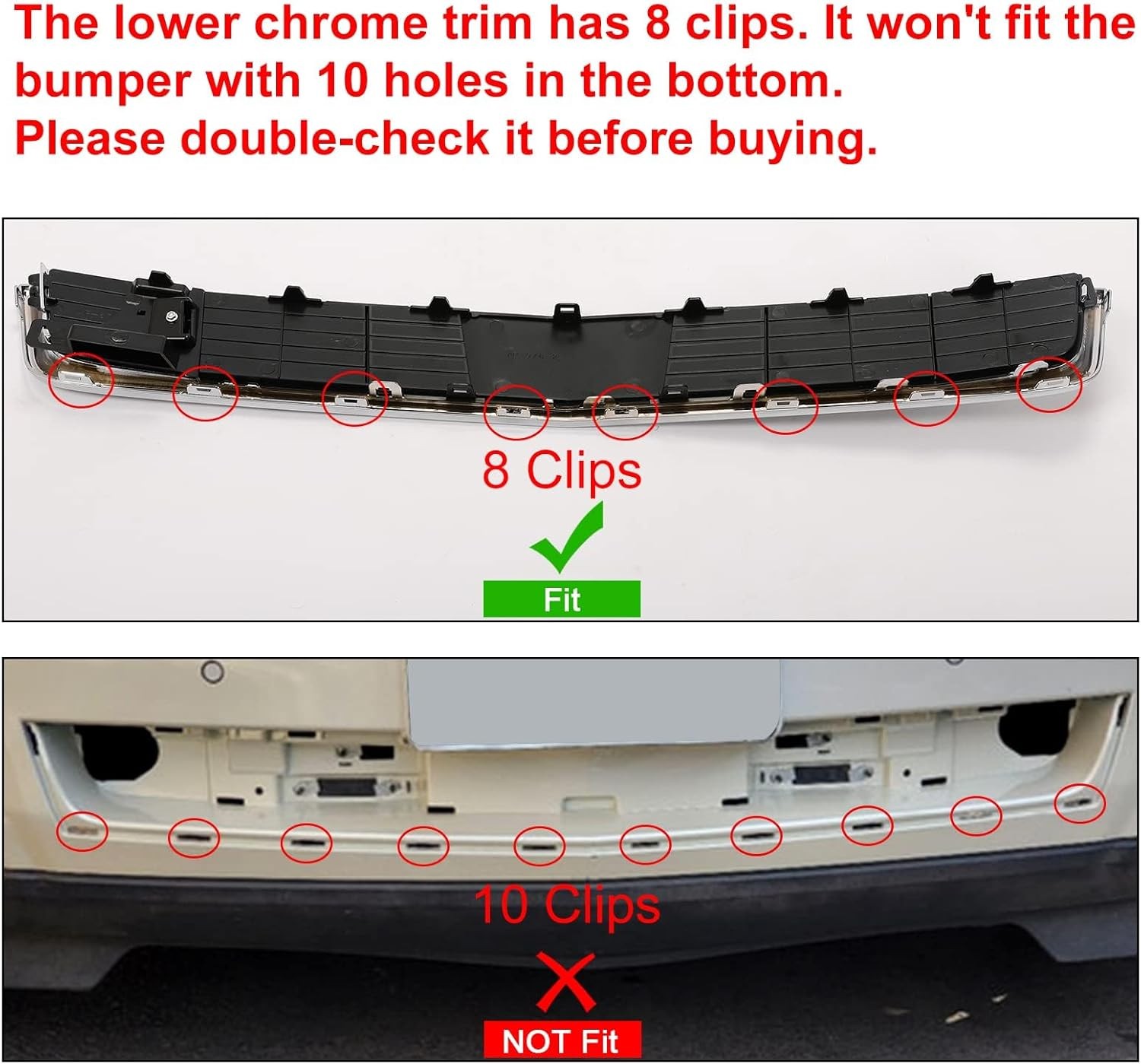 15-20 Cadillac Escalade Front Bumper Lower Grille Chrome Trim GM1036178 23181987