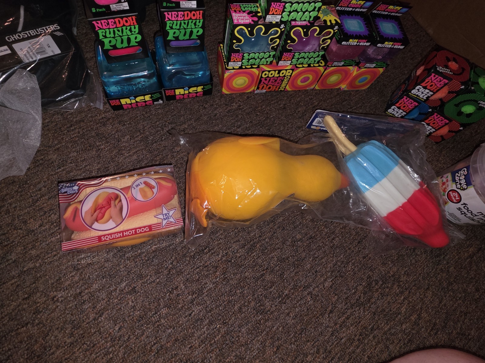 ULTIMATE NeeDoh Sensory Toy Lot Giant Nice Berg Glitter Glow Cube Mochi Squishy