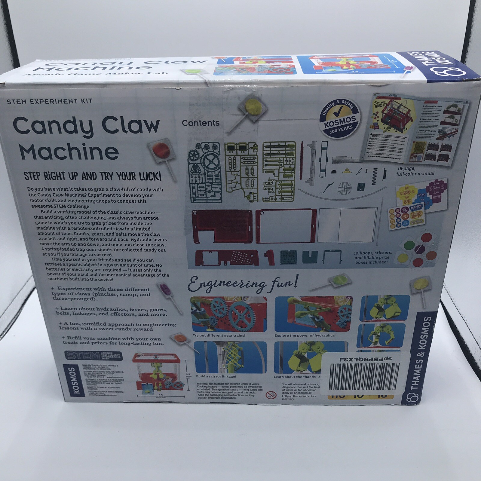 Candy Claw Machine Arcade Game Maker Lab STEM Experiment Kit Engineering 550103