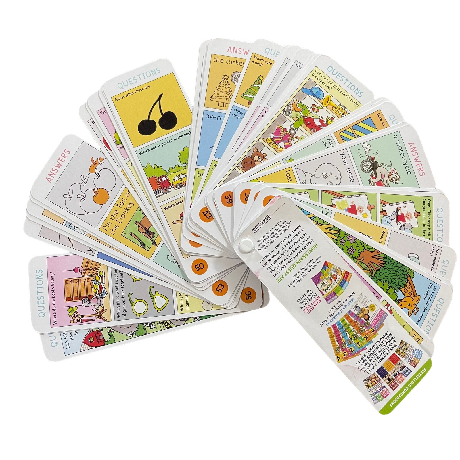 Brain Quest for Threes Revised 4th Edition 300 Questions Ages 3-4 Education Toy