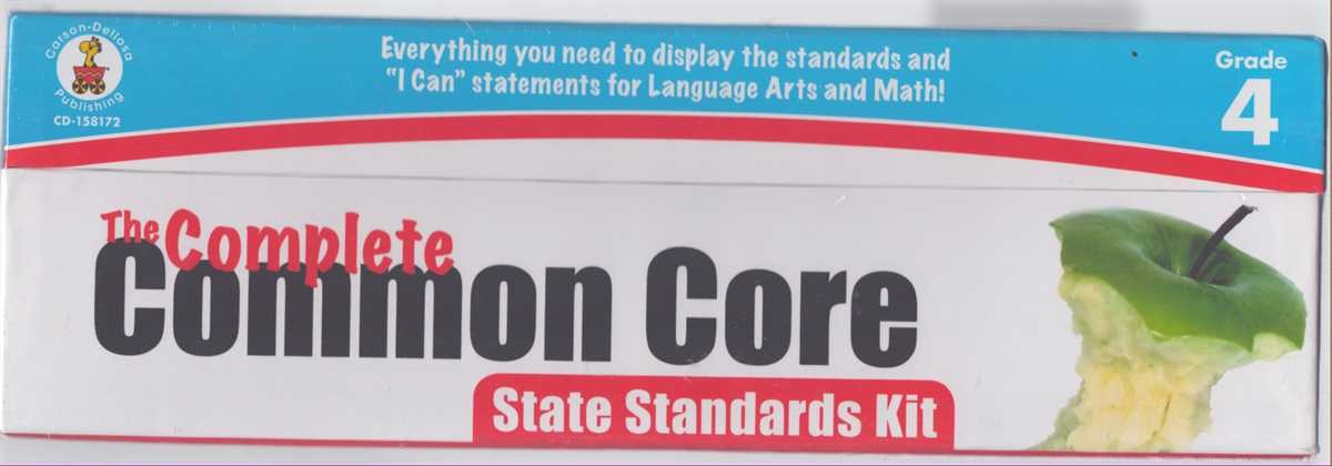 CARSON DELLOSA THE COMPLETE COMMON CORE STATE STANDARDS KIT POCKET CHART CARDS