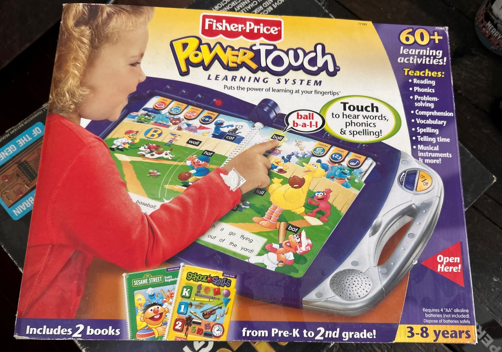 Fisher Price Power Touch Learning System With 2 Books PreK-2nd Grade 3-8 Yrs