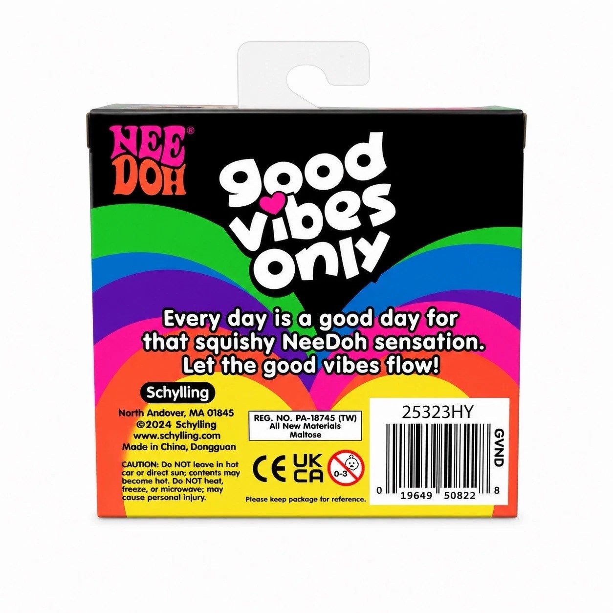 NeeDoh PURPLE Groove Is In The Heart Squishy Glitter Good Vibes Only OFFICIAL