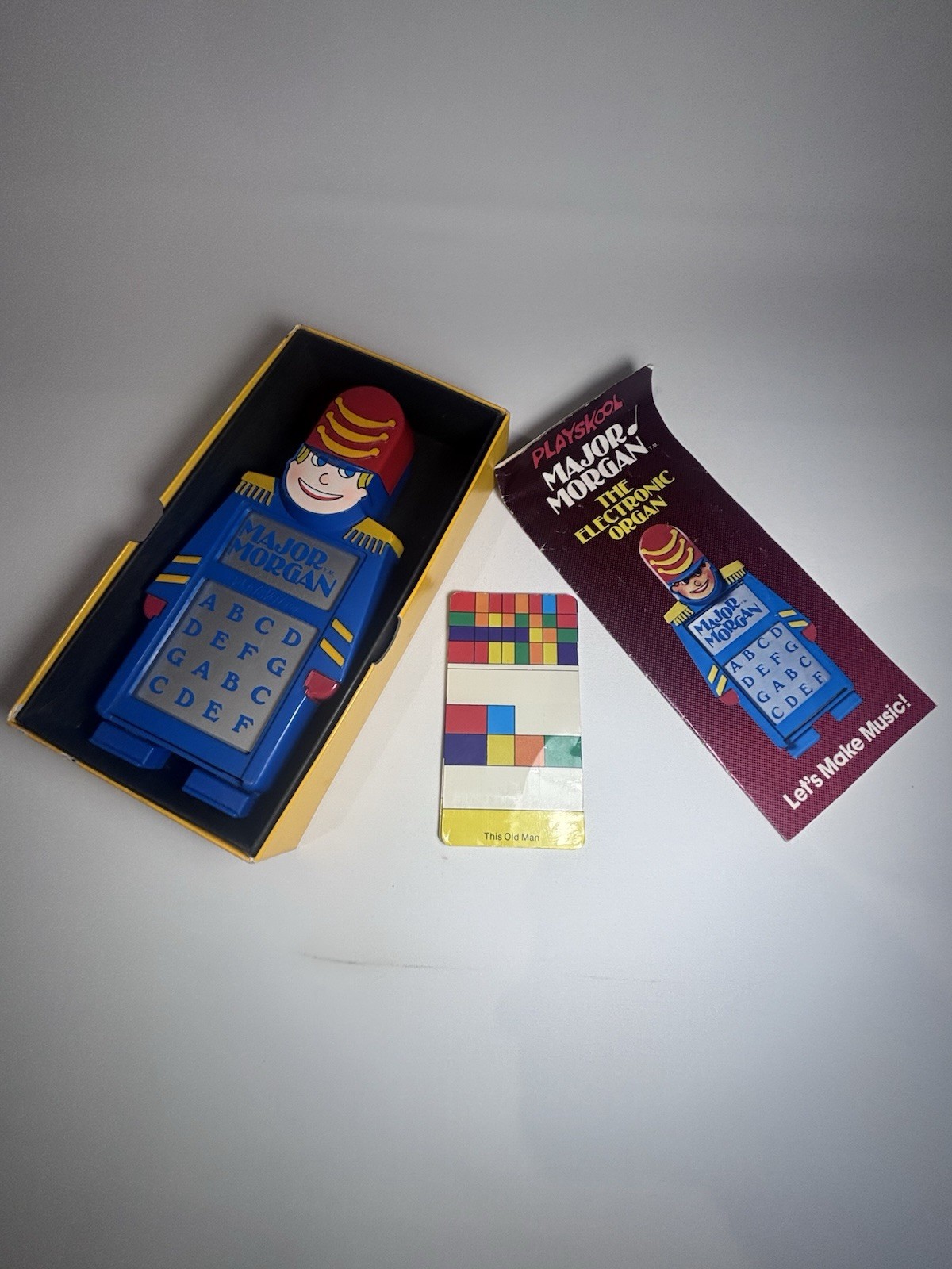 Vtg 1979 Playskool MAJOR MORGAN Electronic Organ Toy w/ 6 Song Cards WORKS VG+