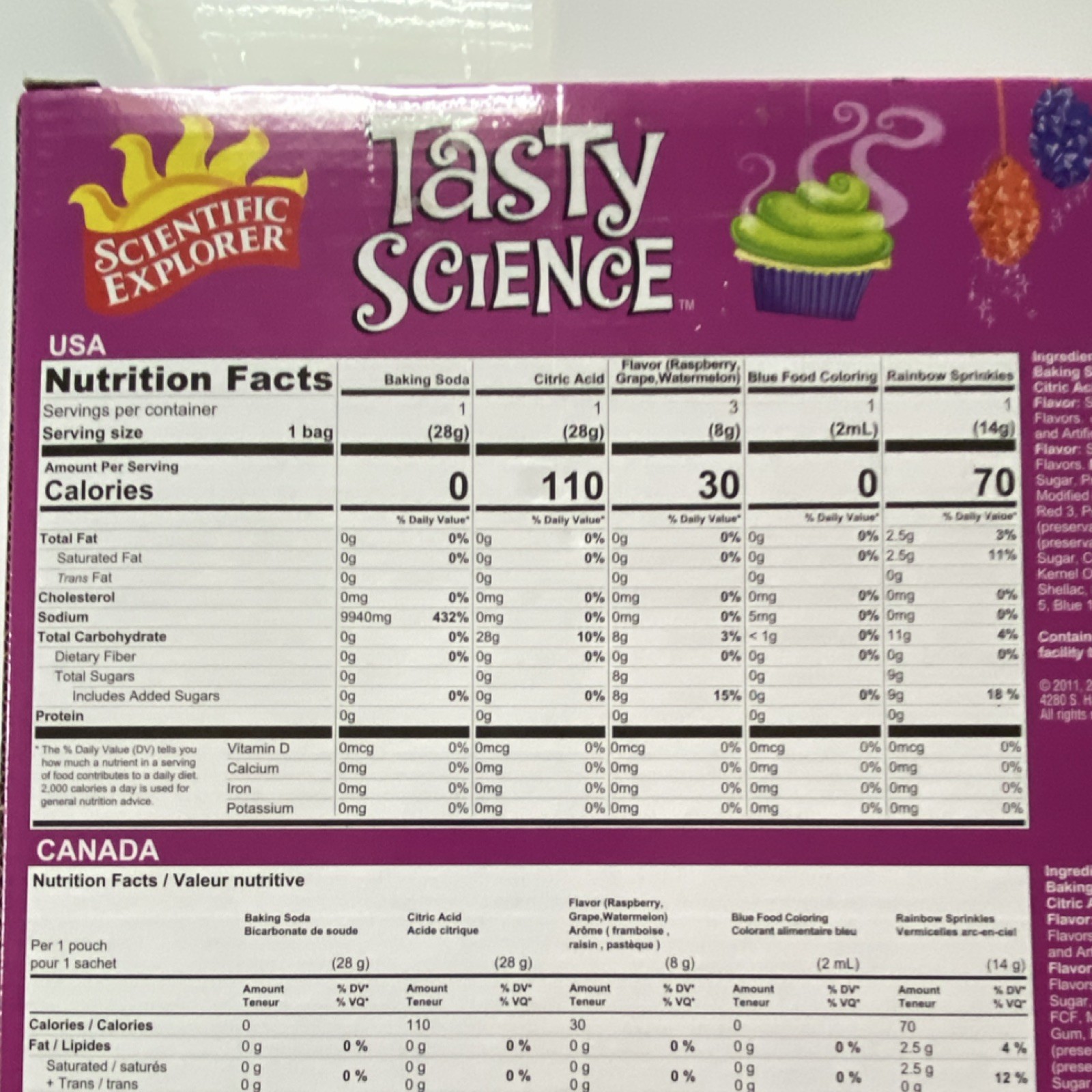 Scientific Explorer Tasty Science Kit for Ages 8+ 2011 MPN 0SA248BL
