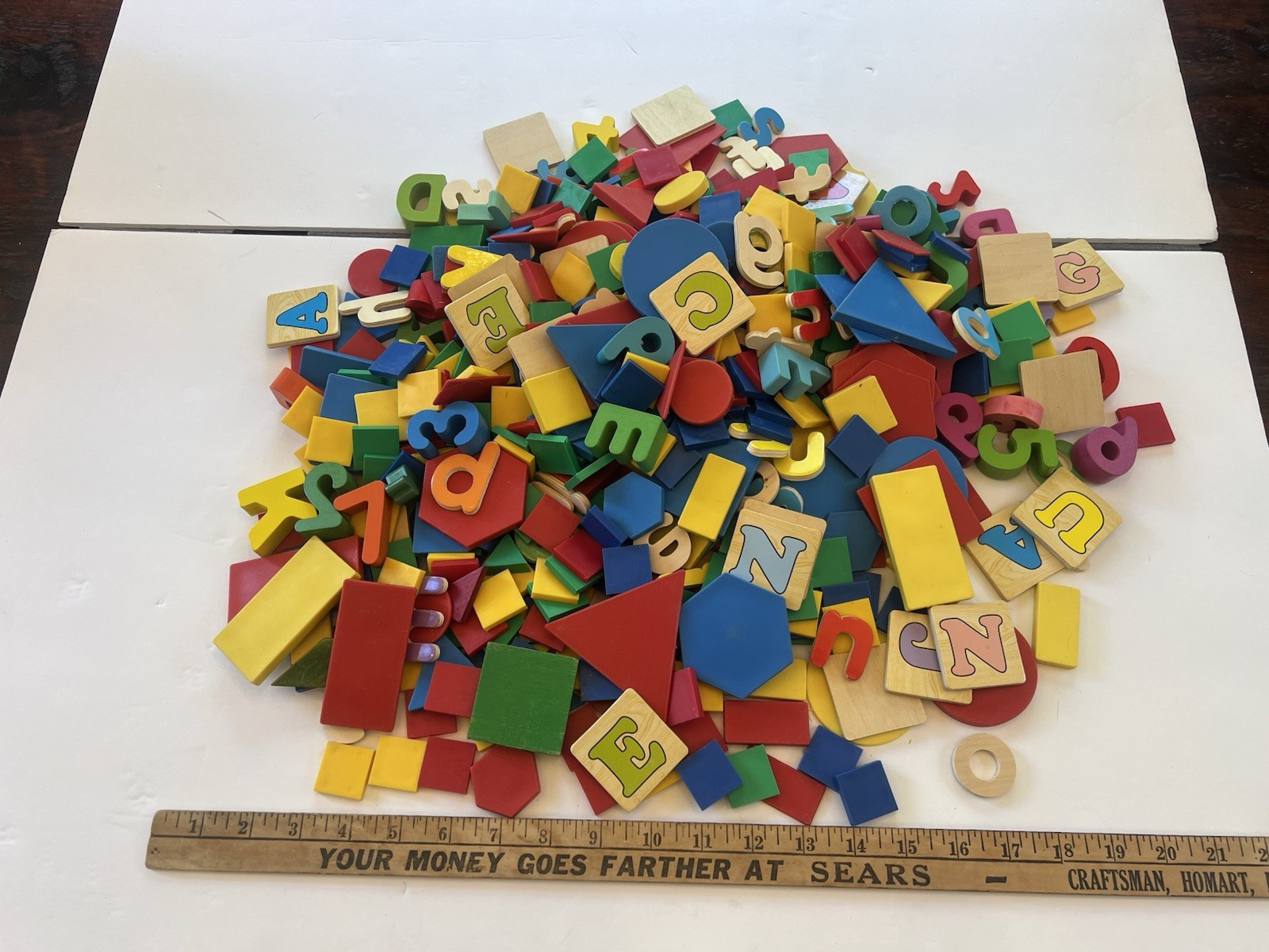 Educational Tools Lots Letters, Numbers,and Shapes Homeschool Blocks Classroom