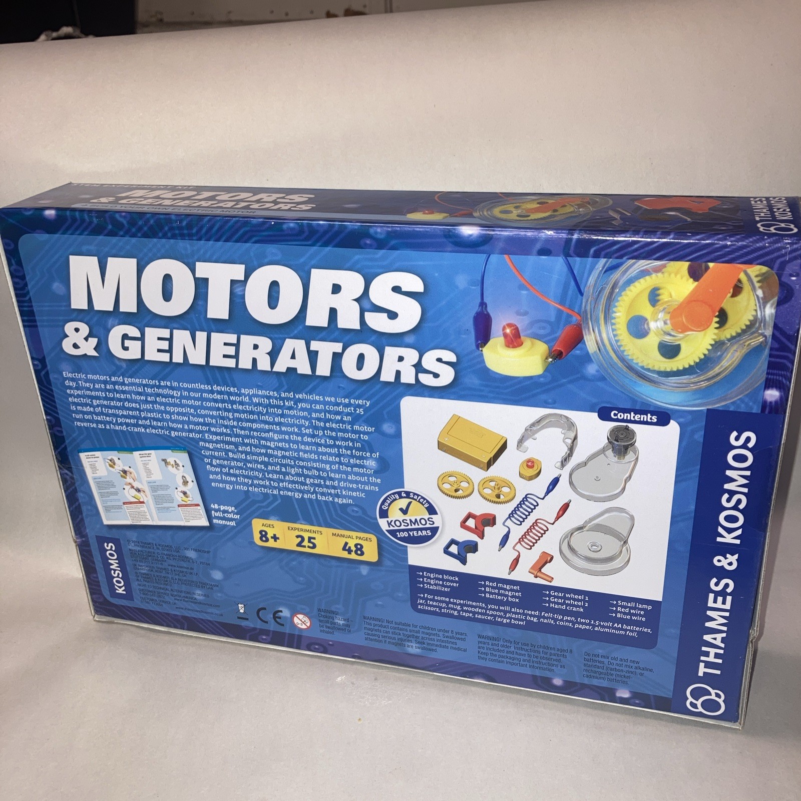 Motors & Generators Experiment Kit 48 Pcs #665036 2015 Thames & Kosmos Sealed