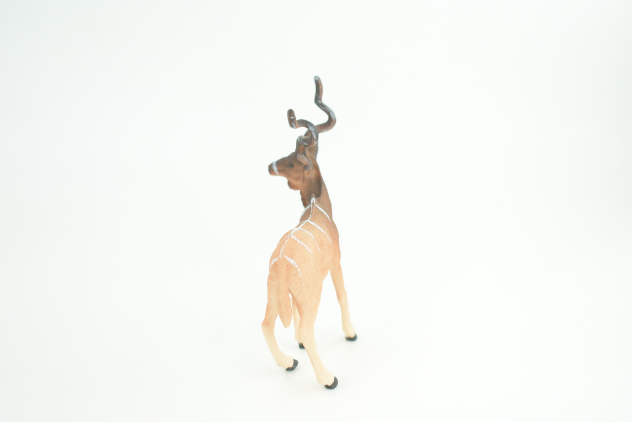 Kudu Antelope Toy, Realistic Hand Painted Rubber Model, 4 Inches CH971 BB212