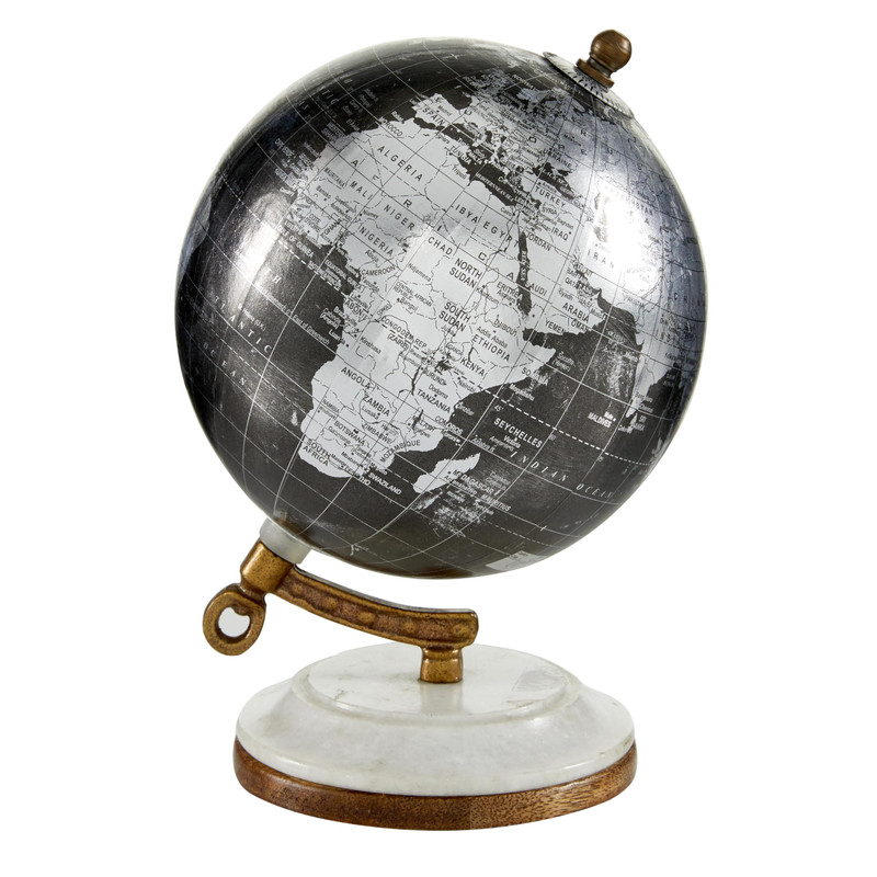 Deco 79 Modern Plastic Globe 5 X 5 X 7 Black