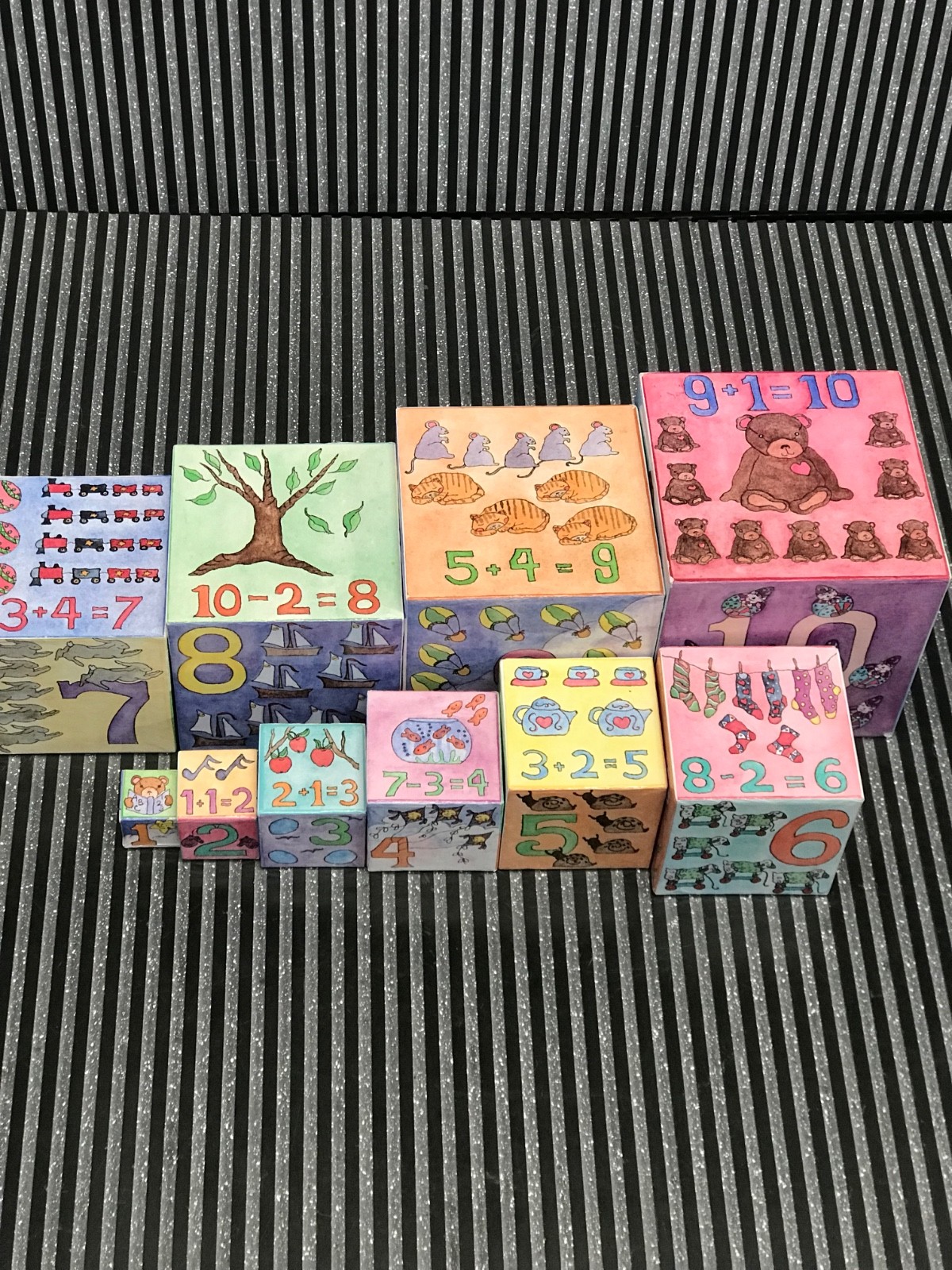 Vtg. Whole Set 1987 Lillian Vernon Nesting Blocks Math, ABC”s, Numbers See Video