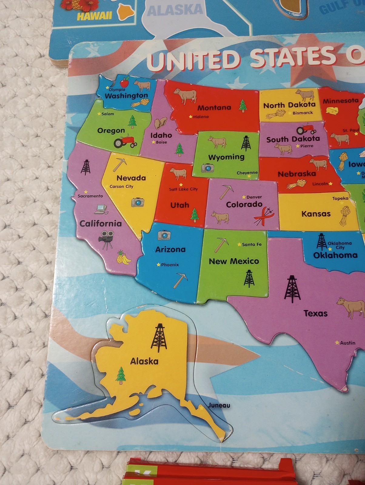 United States Of America Puzzles & P/K Flashcards (22 & 42 Pc Puzzles)