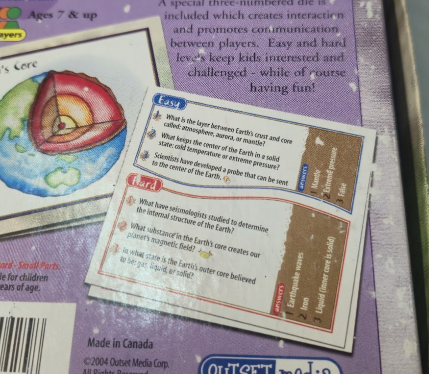 Professor Noggins Earth Science Educational Card Game