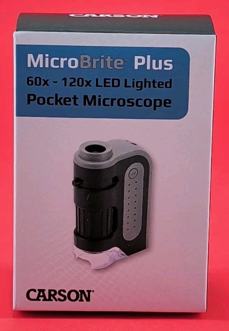 Carson Microbrite Plus Led Pocket Microscope 60X 120X Magnification Education…