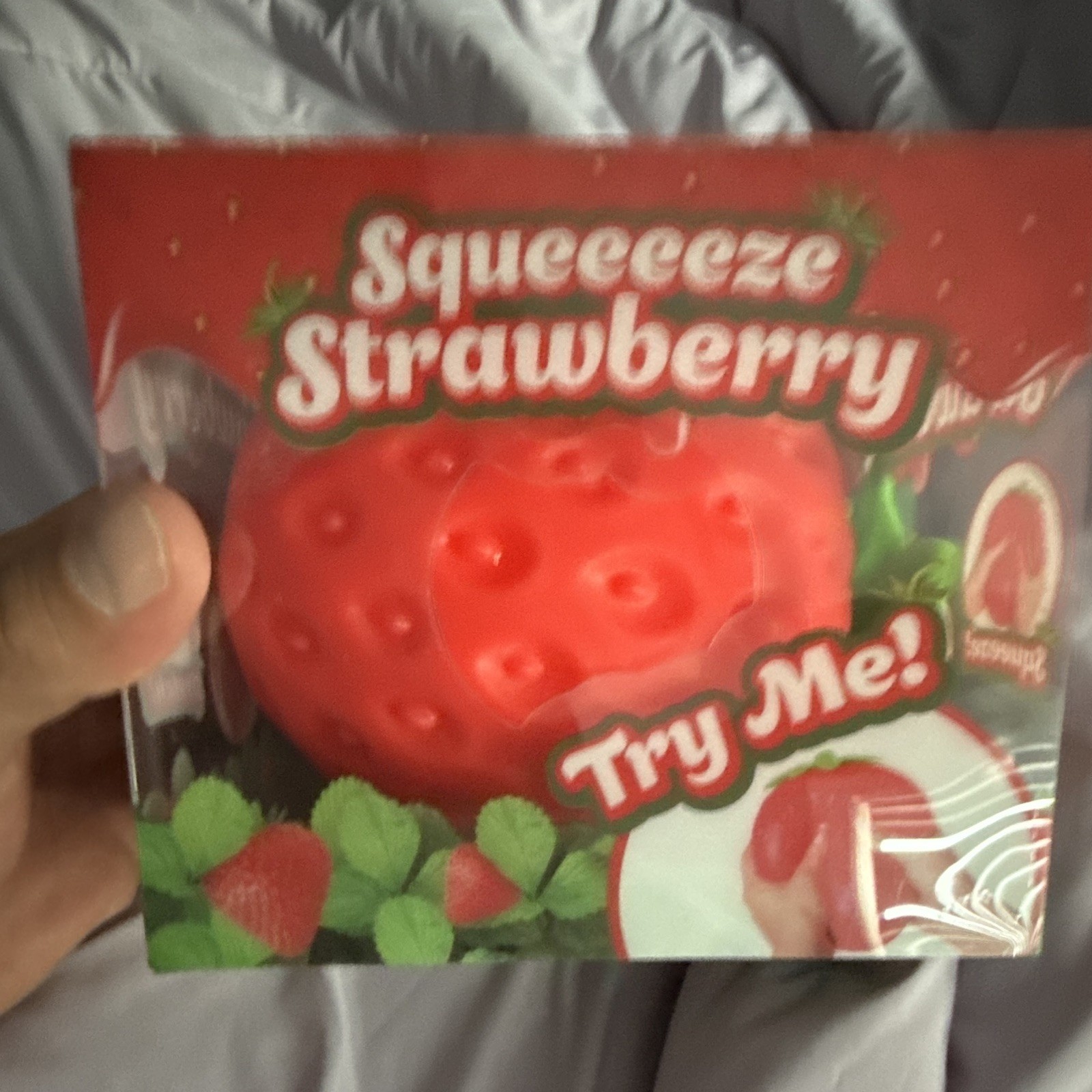 Sunny Days Squeeeeze Strawberry Tactile Squishy Squeeze Toy Red/Green