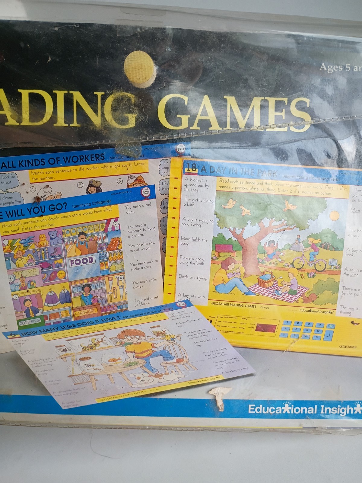 Vintage 1991 Geo Safari Electronic Learning Game- Sight Words Ages 4-7