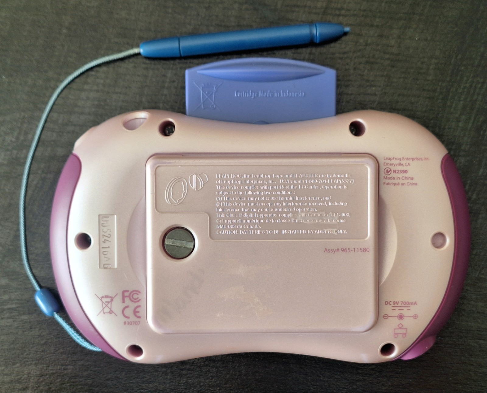 LeapFrog Leapster 2 Pink Purple Learning System + Dora Camping Adventure Tested