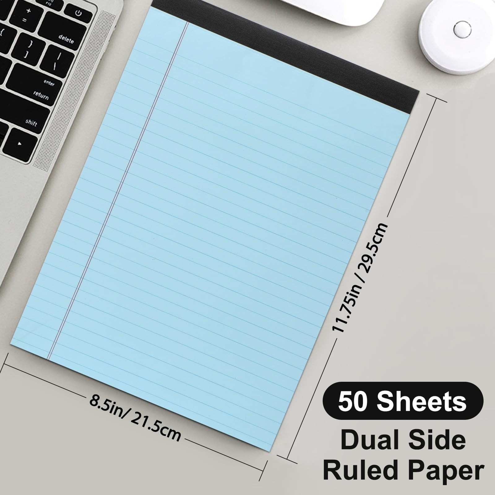 Toplive Colored Legal Pads 8.5 x 11 inch, 4 Pack Colored Writing Notepads Col…