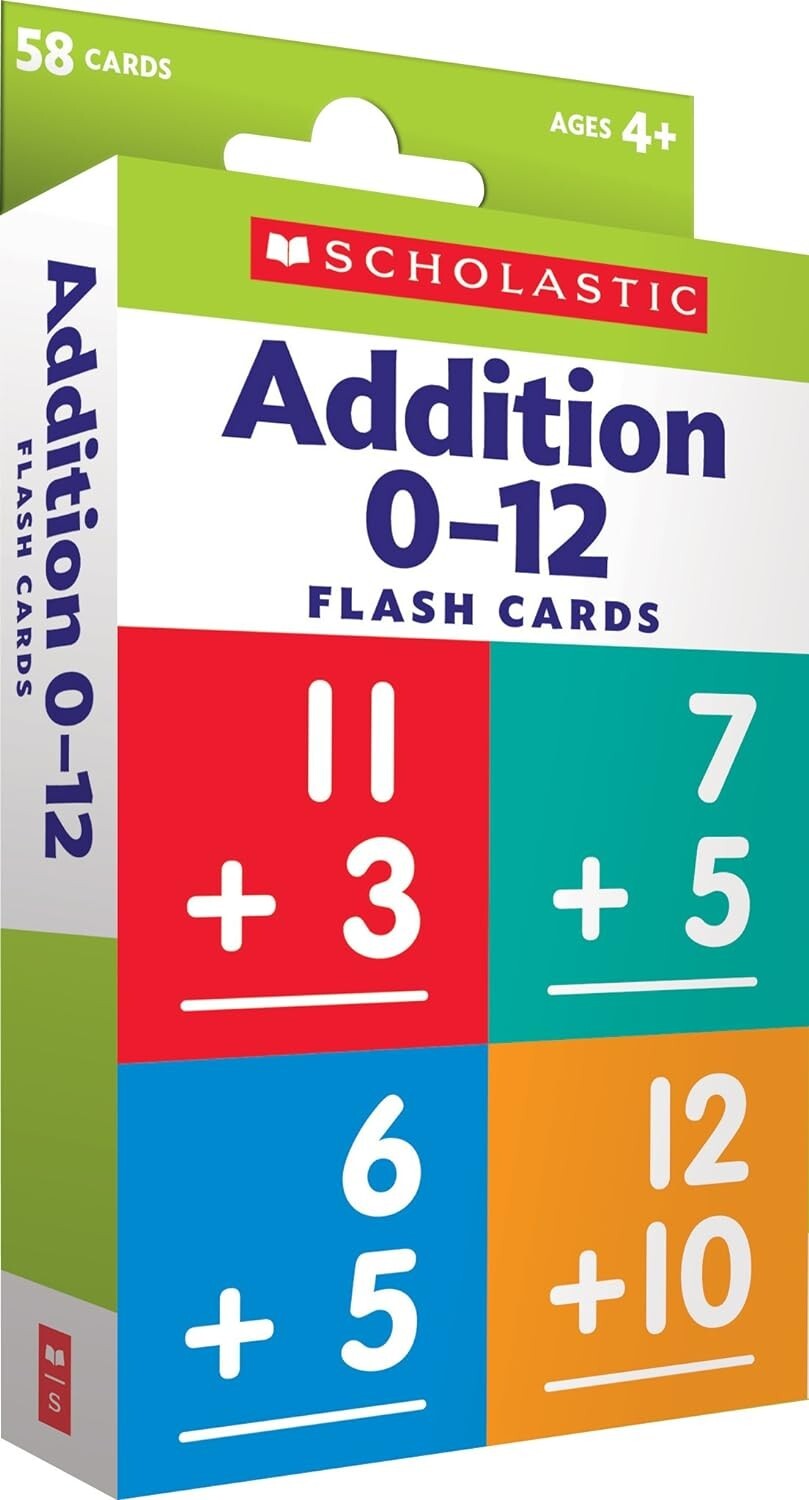 Flash Cards: Addition 0 – 12 Mathematics Essential Skills Kids Education