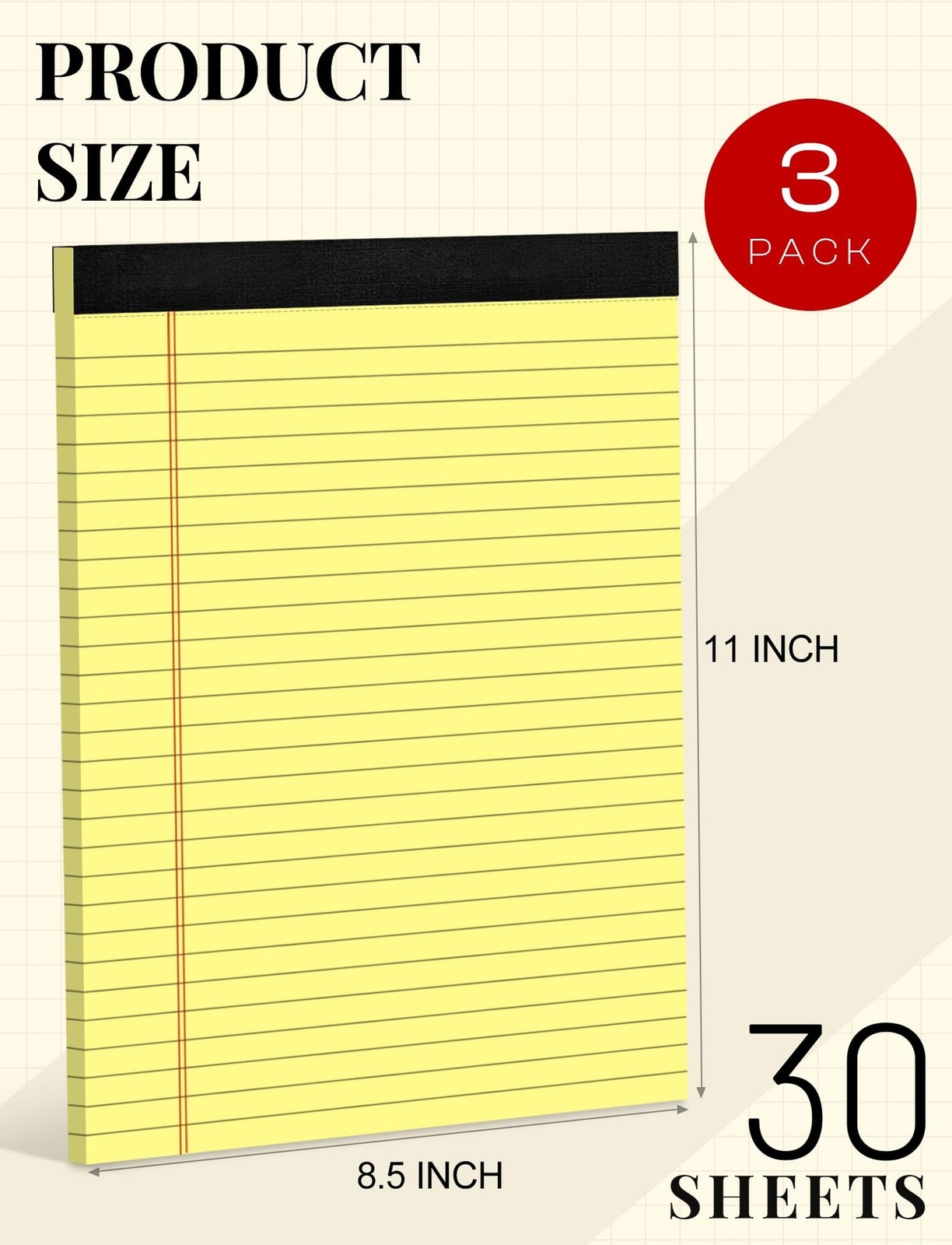 Yellow Legal Pads 8.5 x 11 Writing Pads Yellow Note Pads 8.5 x 11 Perforated …