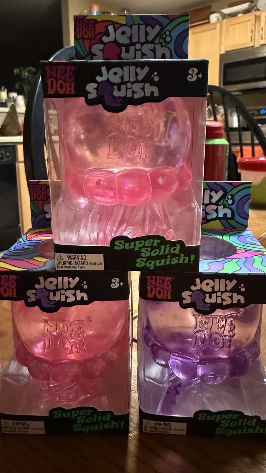 NeeDoh Lot Of 3 Op Jellyfish Jelly Squish 2 Pink & 1 Purple – Schylling – TikTok
