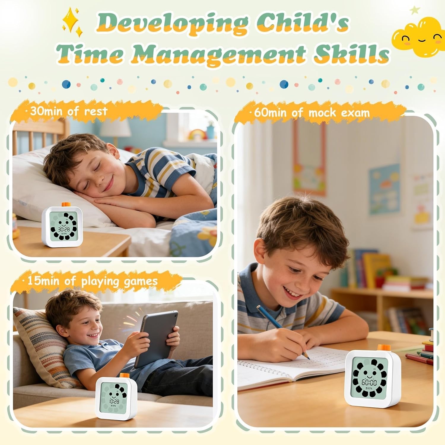 School Supplies for Kids Visual Timer for ADHD & Autism, Digital Countdown Ti…