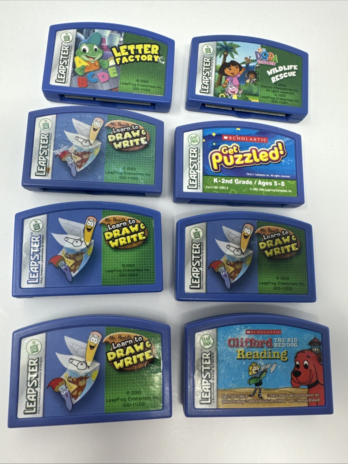 LeapFrog Leapster Learning Game Lot of 8 Games (5 Titles) Pre-K–2nd Grade