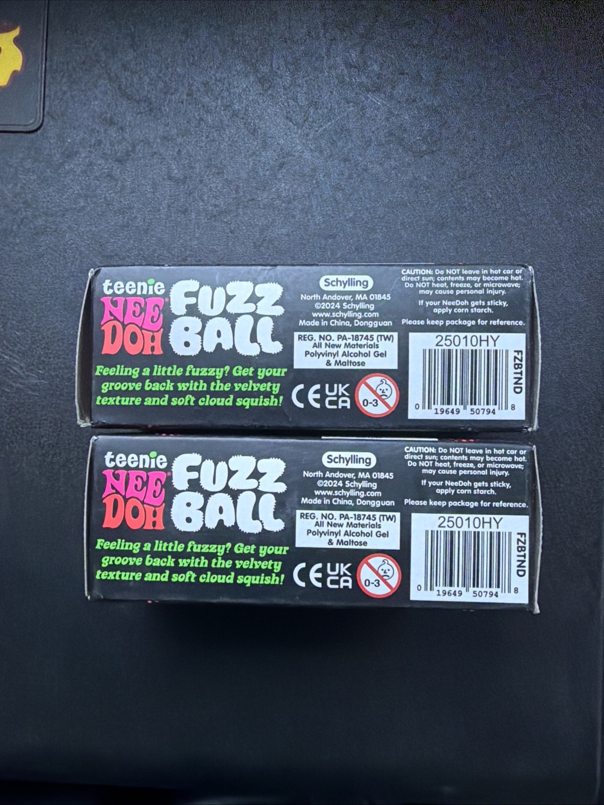 Authentic Schylling Teenie Needoh Fuzz Ball 3 Pack (LOT of 2)