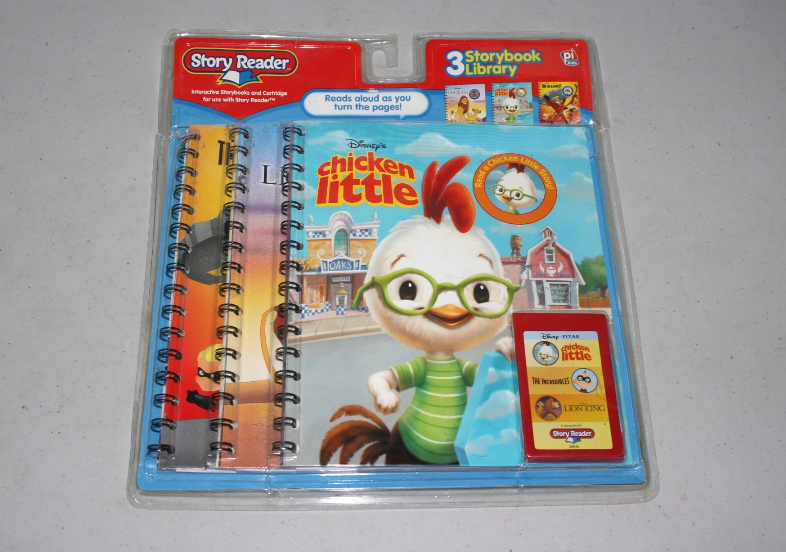 NOS Story Reader Cartridge/Books Chicken Little Incredibles The Lion King *READ*