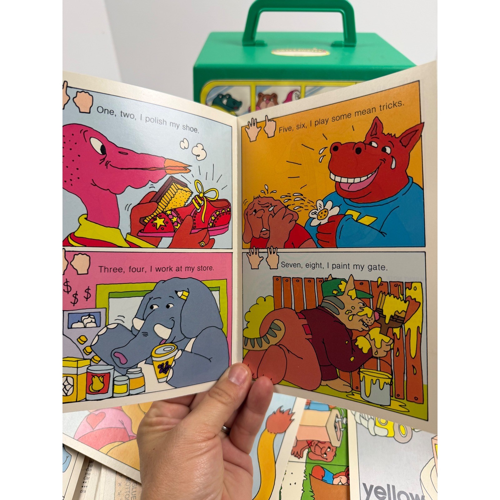 Vintage Sweet Pickles Preschool Program Bus Box Activity Cards ’87 Weekly Reader