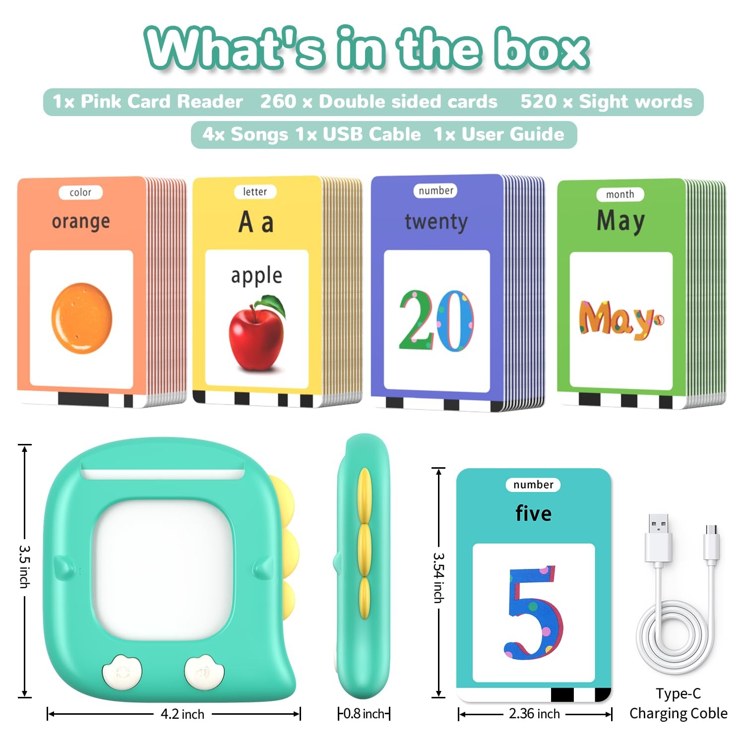 Kidzdo Talking Flashcards for Toddlers 1 2 3 4 5 6 Years Old, 520 English Sig…