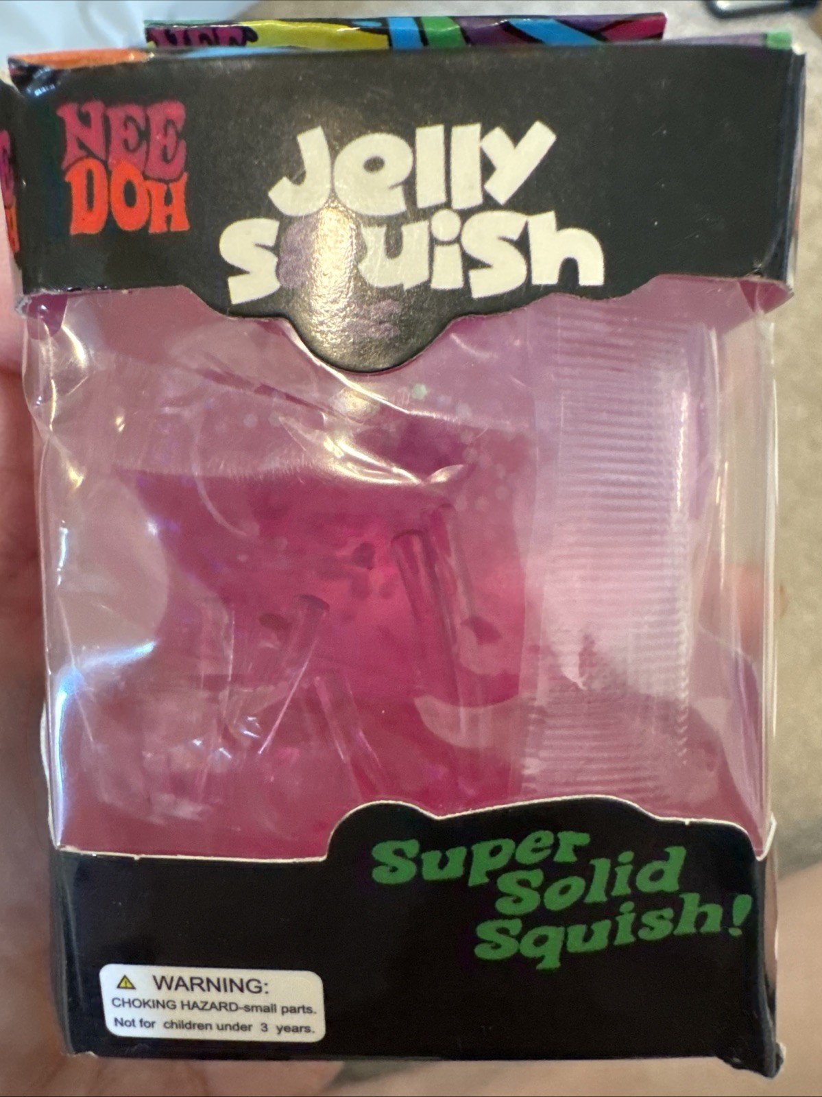 Pink Jelly Squish Viral Toy New! Fast Shipping! Pink with glitter NIB