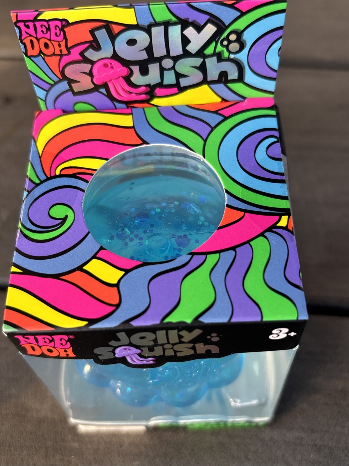 Nee Doh Jelly Squish BLUE NIB Hard To Find