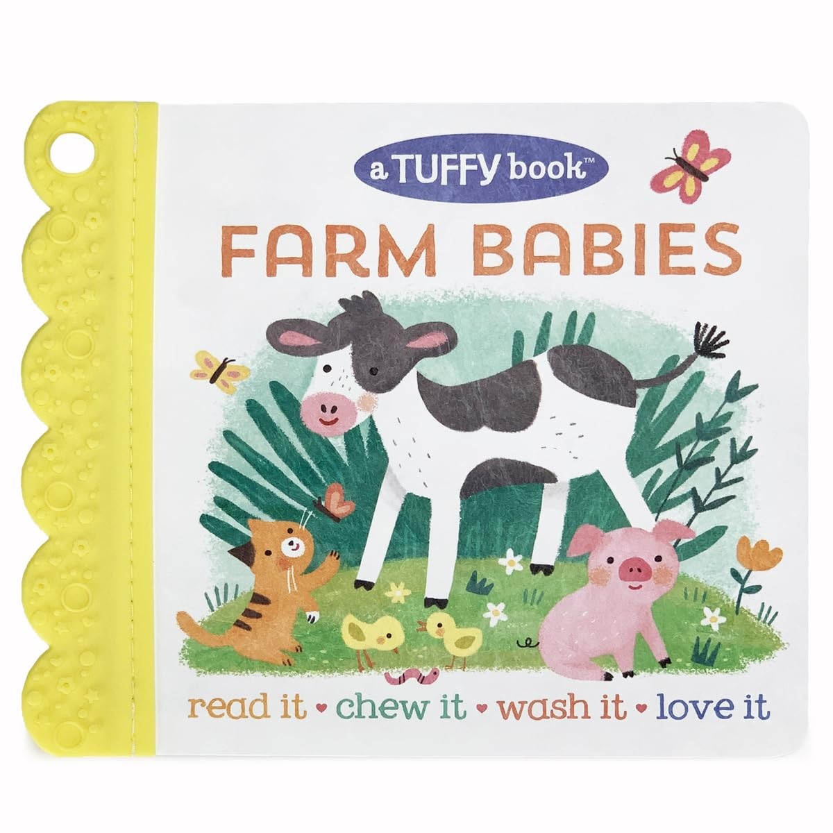 Tuffy Farm Babies Book – Washable, Chewable, Unrippable Pages With Hole For…