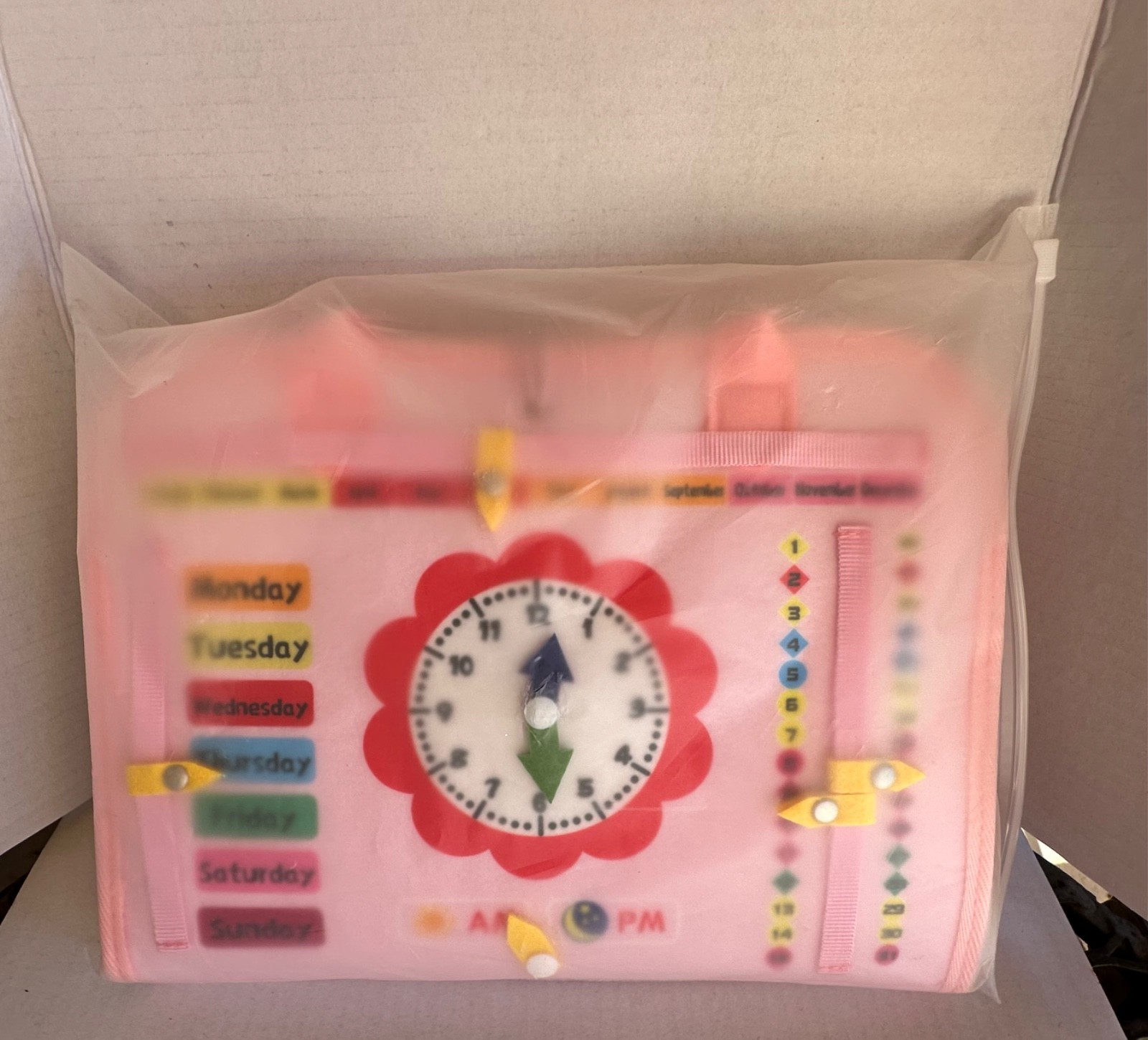 Montessori Felt Busy Board for Toddlers, Interactive Sensory Toy, Quiet Book