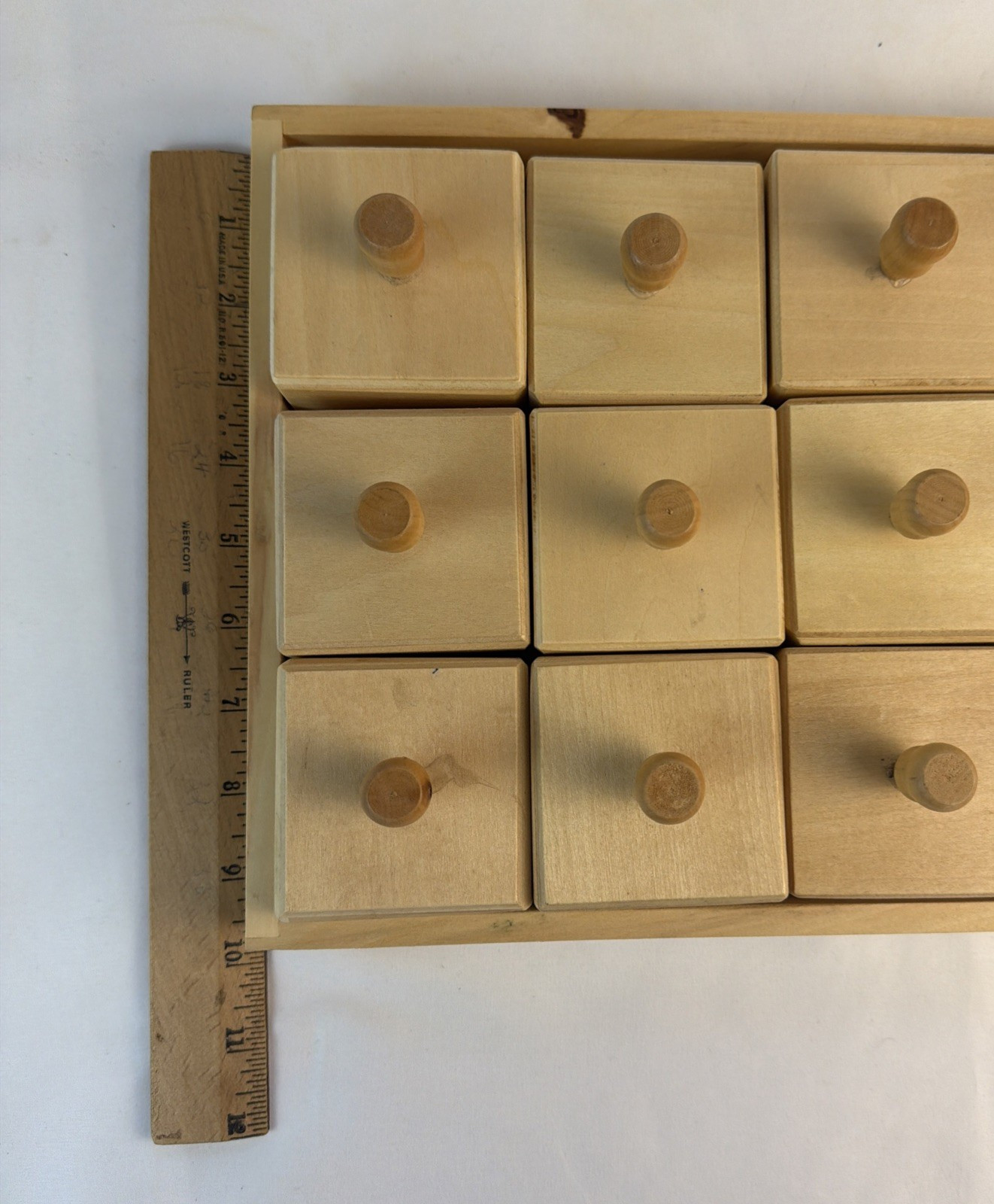 Wooden Listening Blocks Auditory Sensory Montessori Learning 12 Boxes 6 Sounds