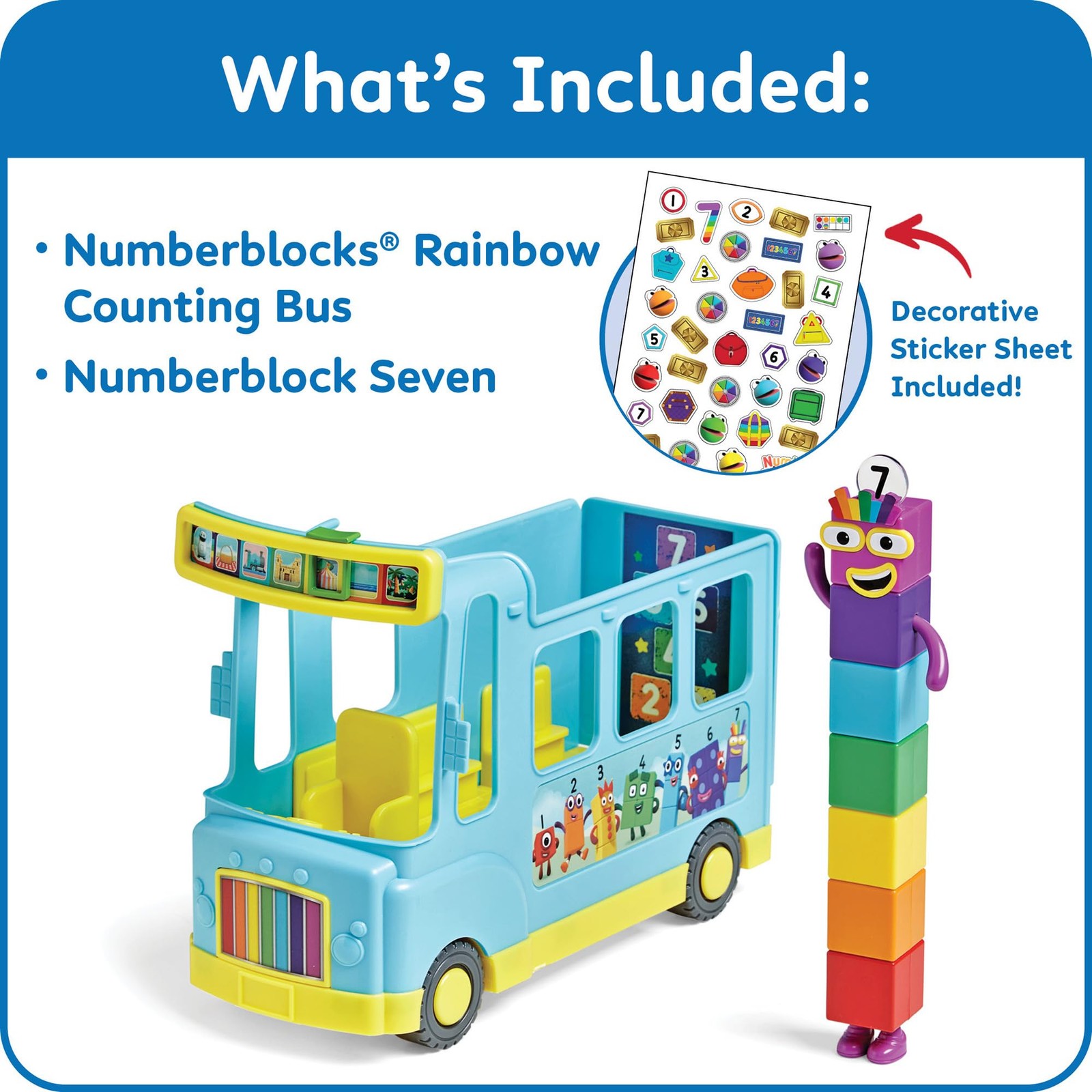 hand2mind Numberblocks 4.7 inches x 10.4 x 7.7 inches, Multicolor