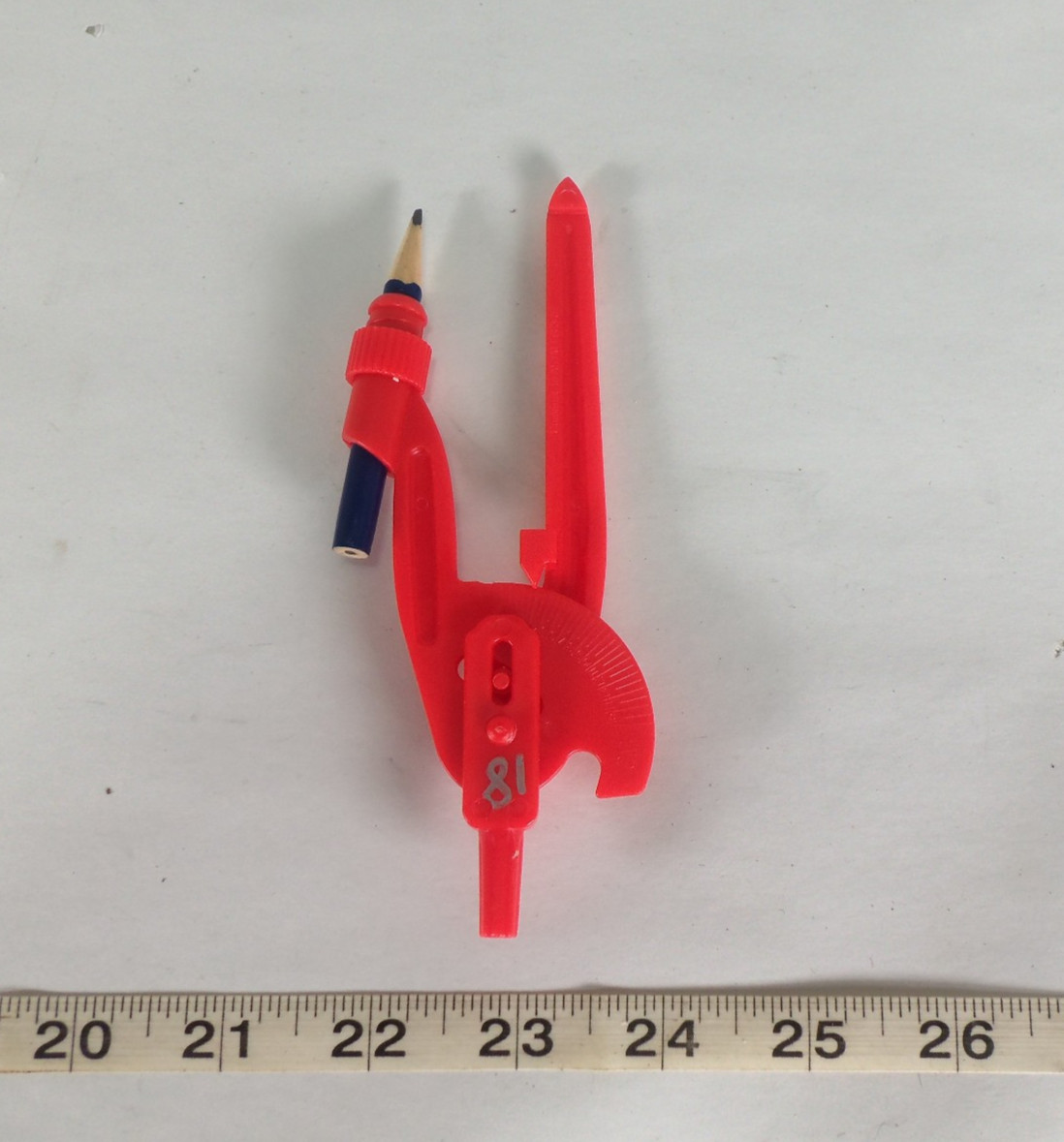 Lot Of 21 Red Safety Point Mathematical Plastic Compasses AD32