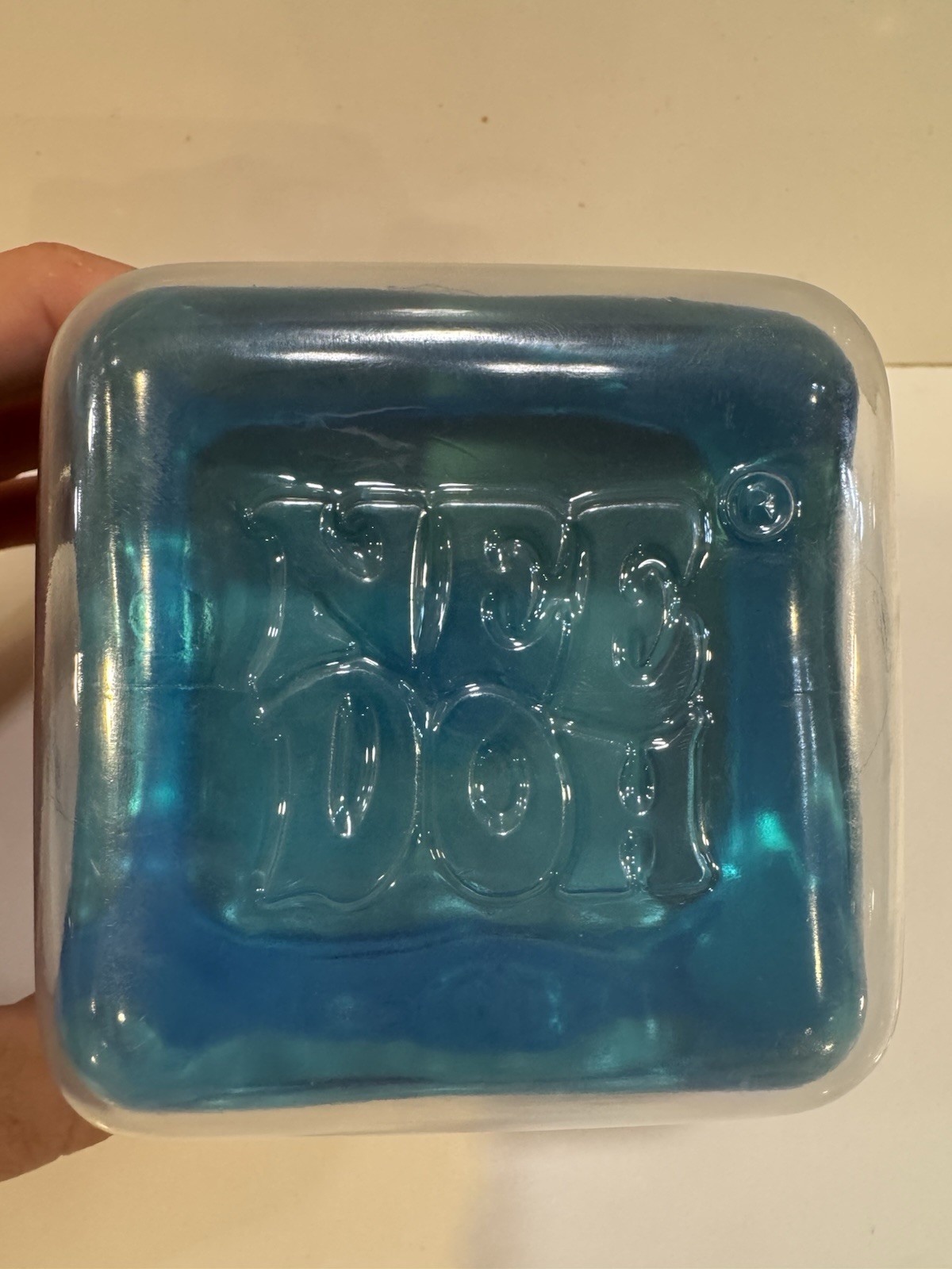NeeDoh Nice Berg Blue XL Giant Nee Doh Niceberg Solid Squish Cube Ice Block