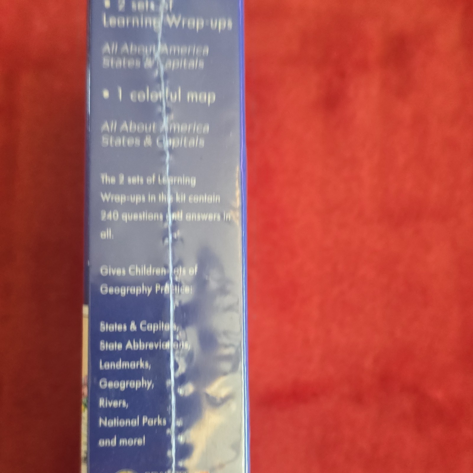 All About America States & Capitals Learning Wrap-Ups Boxed Kit w/ Map