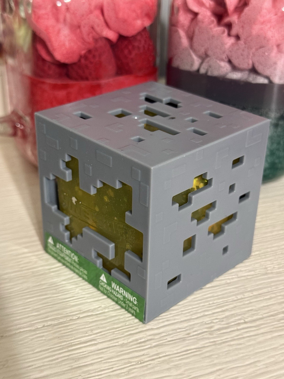 New MINECRAFT JELLY CUBES – RARE Yellow Viral Squishy Nee Doh Ish Type Fidget