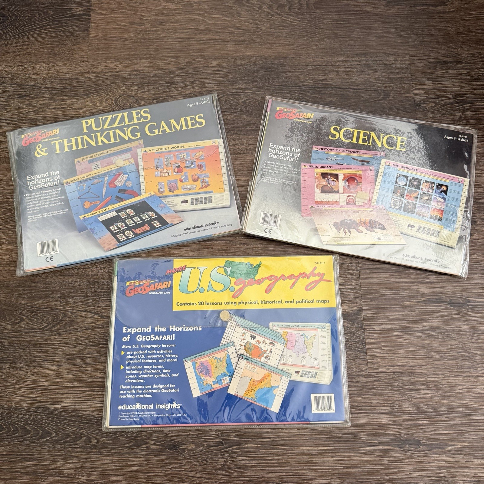 GeoSafari Educational Insights Science Geography Puzzle Expansion Lot of 3