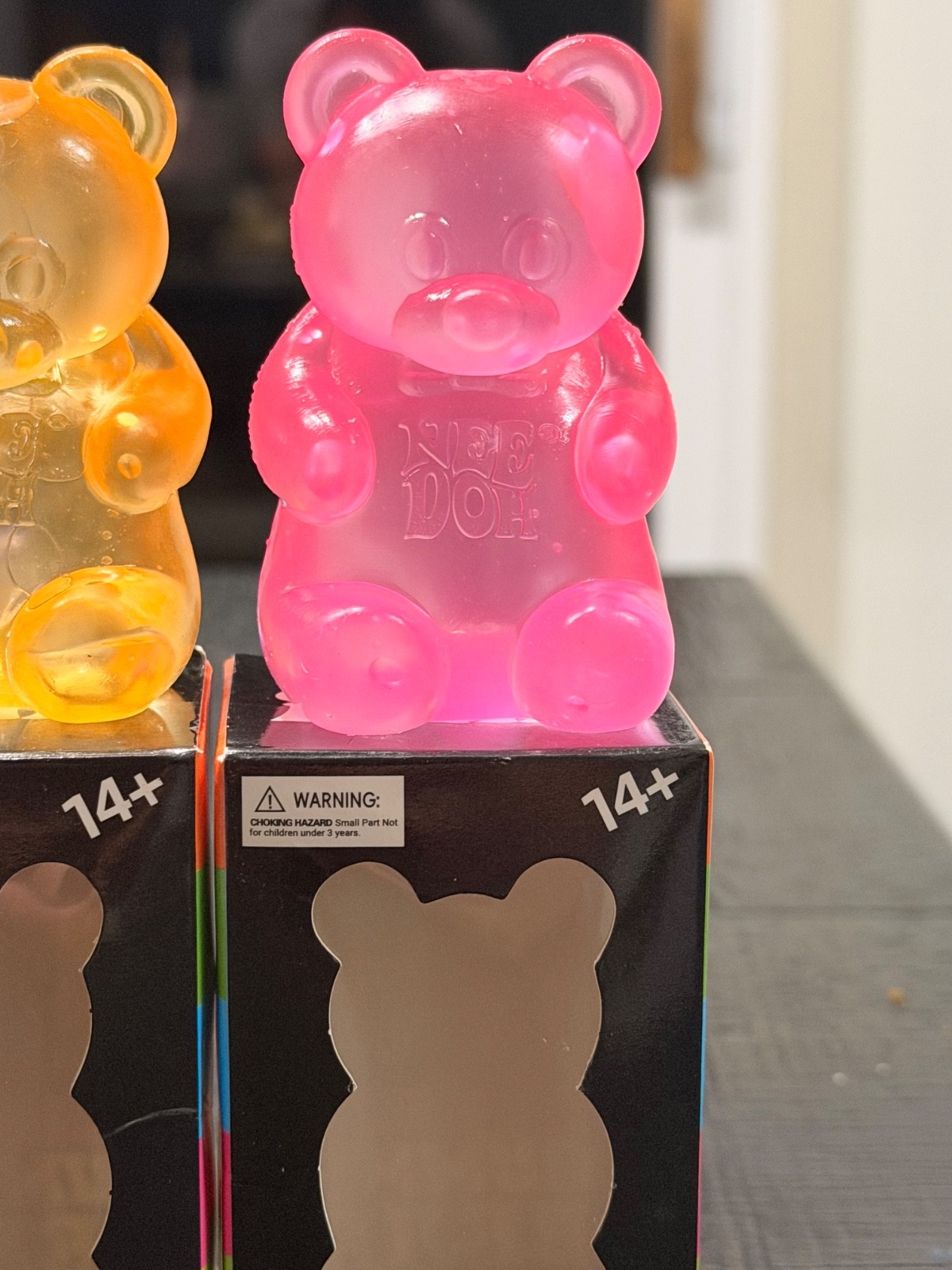 1x Yellow Gummy Bear Squishy Toy Sensory ADHD